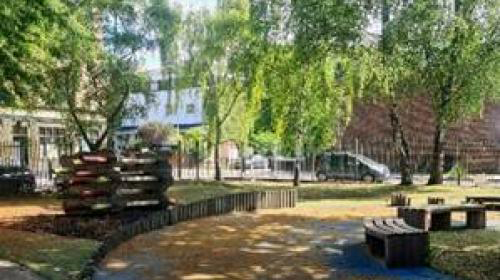 Brick Lane School Outside Seating area