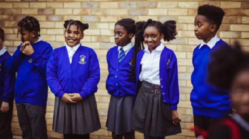 Students with Afro Haircuts